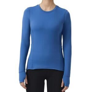 Spyder Women's Crewneck Base Layer Active Top Blue Size Medium Long Sleeve